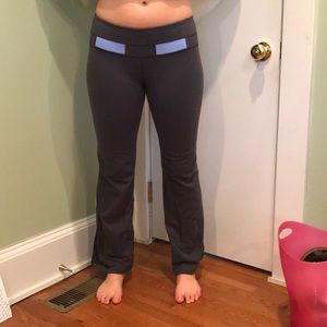 Grey, full length yoga pants. Lululemon.